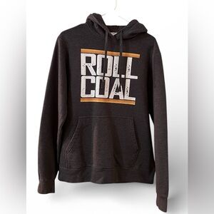 Men’s Roll Coal Graphic Hoodie | Size Medium | Dark Gray